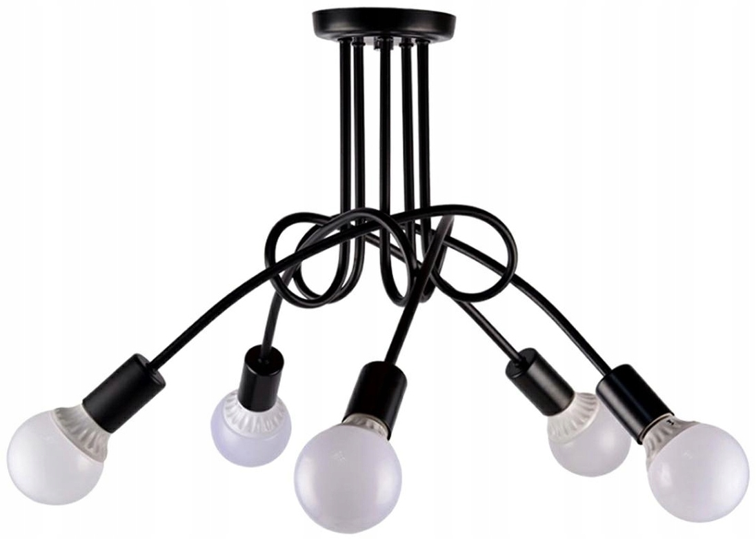 

Lampa sufitowa 5 ramion żyrandol dekoracyjny E27