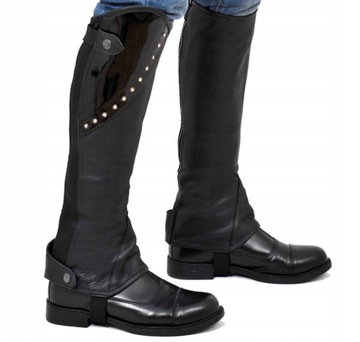 CZAPSY SKÓRZANE RIDERS TREND ROZ XL CZARNE SZTYLPY NR 1 Marka Riders Trend