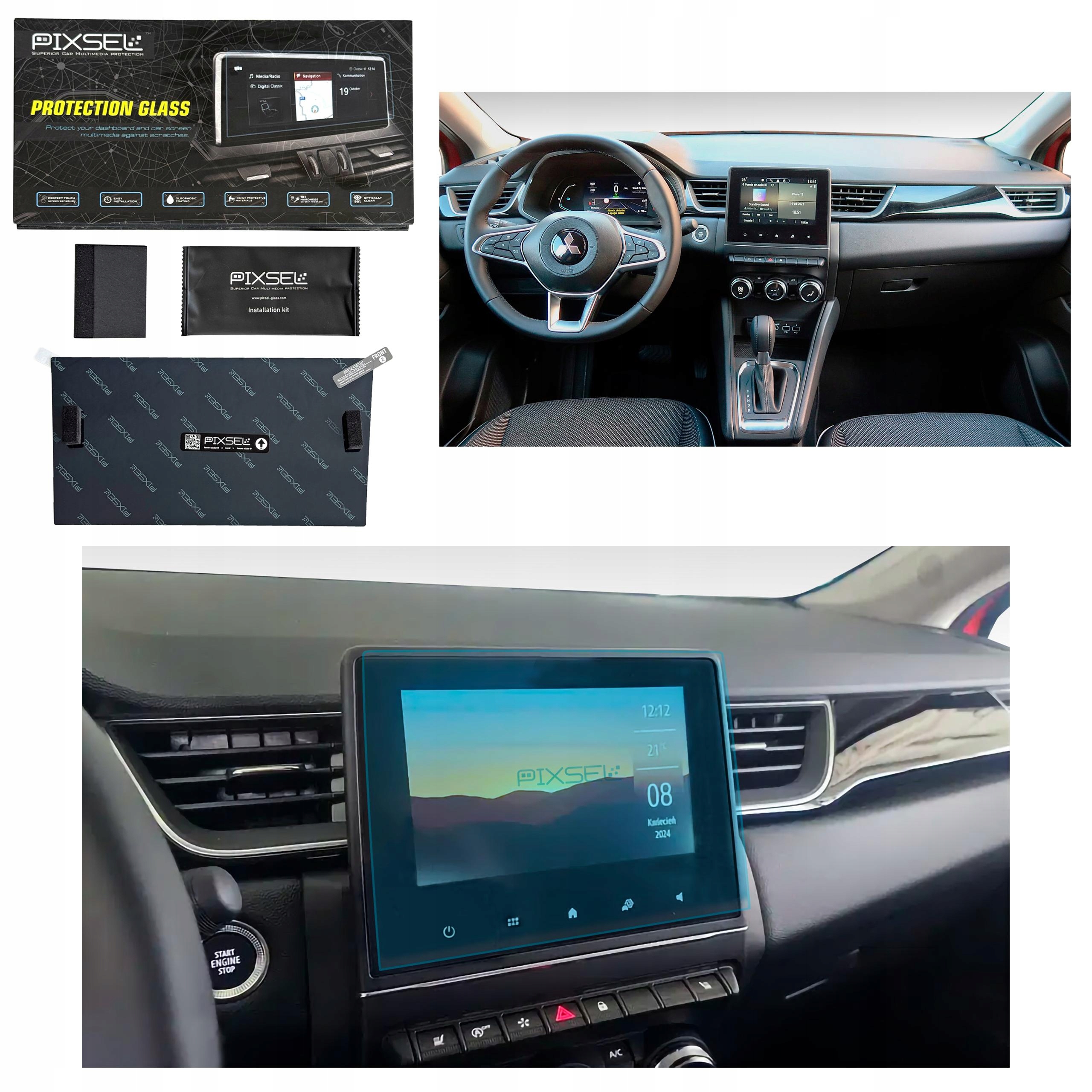 Antyodciskowe Matowe Szkło Ochronne Mitsubishi ASX-9.6“ 2024-na monitor