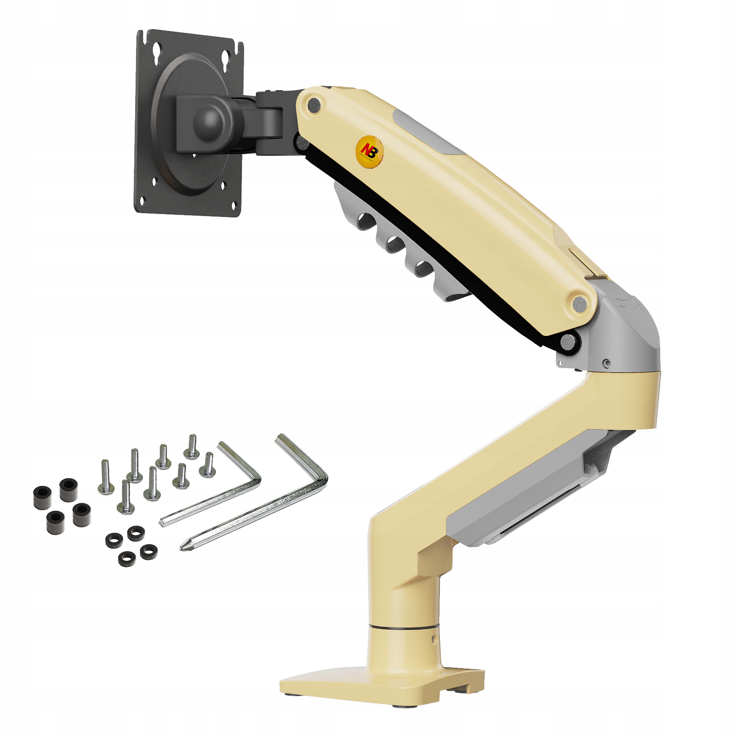Solidny Ergonomiczny Uchwyt do Monitora 17'-30' Regulacja 3D Vesa Pivot XD