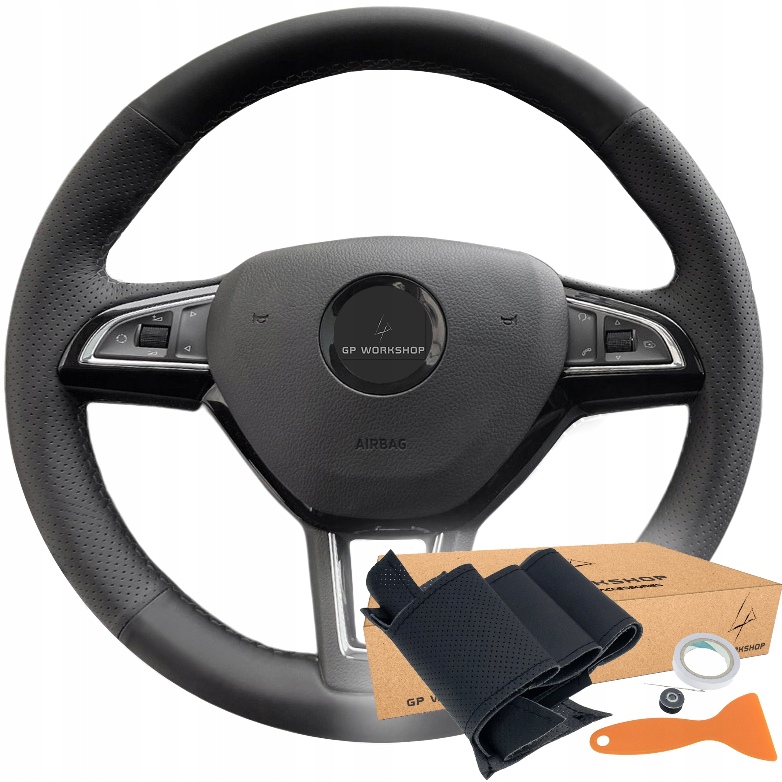 Pokrowiec Na Kierownice Obszycie Do Skoda Octavia Fabia Superb Rapid Kodiaq