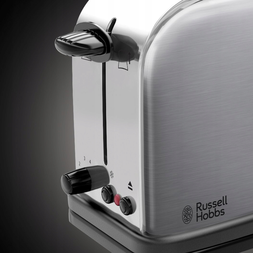RUSSELL HOBBS Toster Stal Nierdzewna 2 Kromki Szeroki Slot 1000W 6 Stopni — miniatura 6