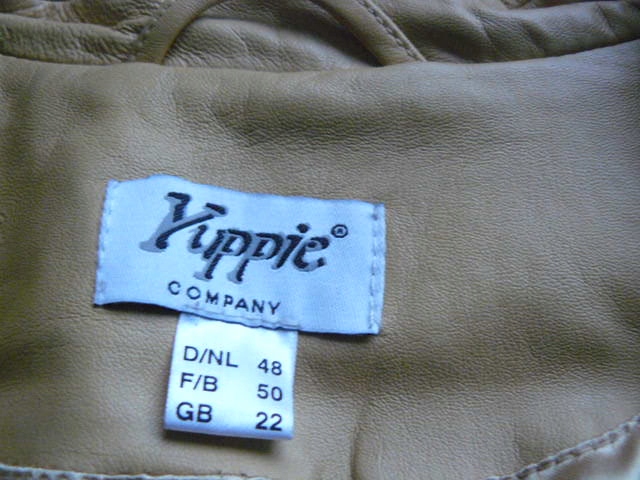 YUPPIE kurtka skóra naturalna PŁASZCZ 22 48 50 beż Rękaw długi rękaw