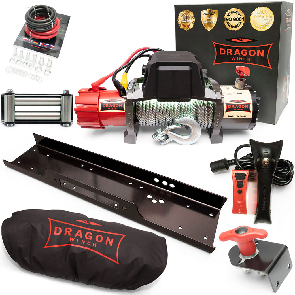 6T Vytahovač Dragon 12V Elektrický lanový Naviják automobilová odtahový vůz
