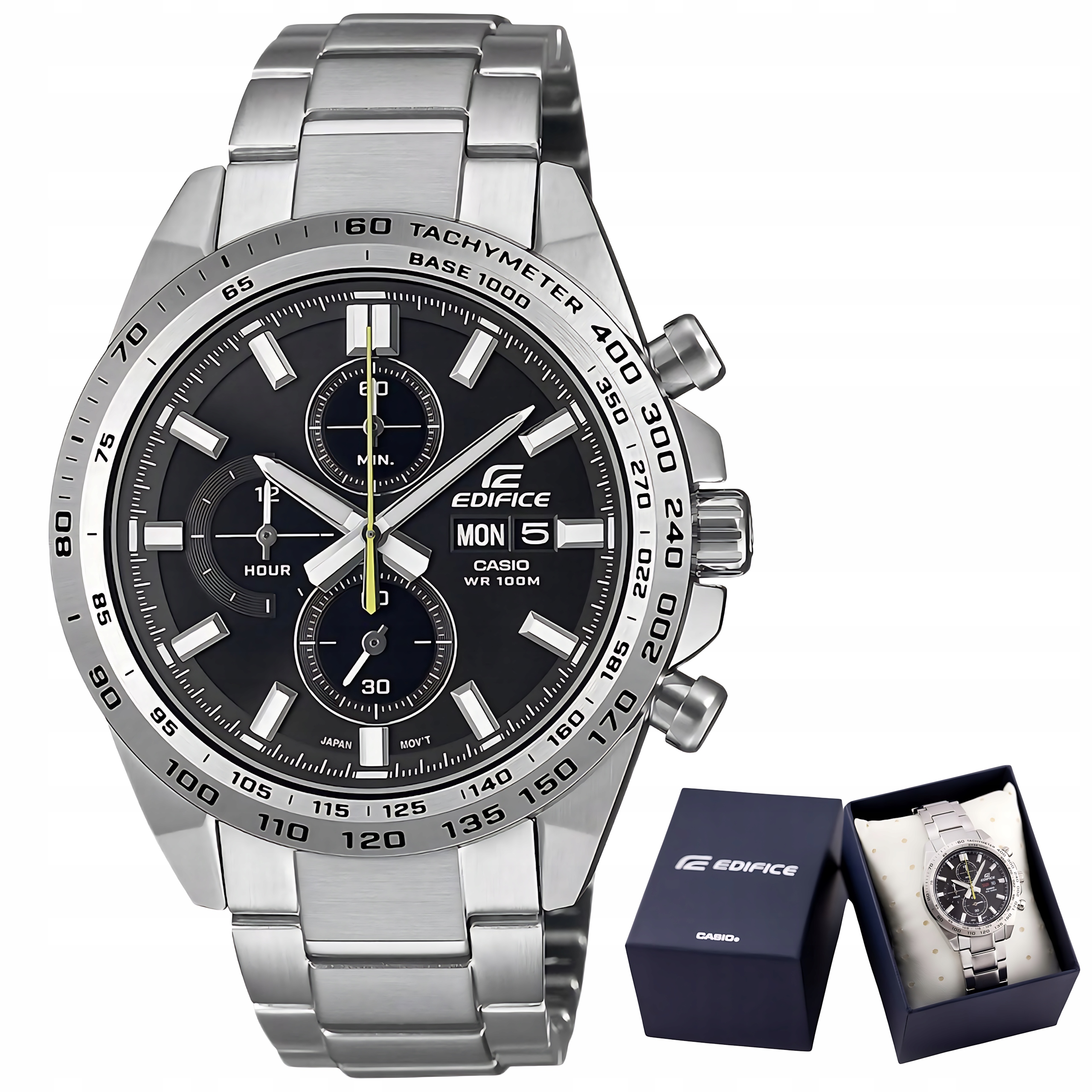Pánské Hodinky Casio Edifice EFR-574D-1AV Ocelový Chronograf WR100 Datumovka