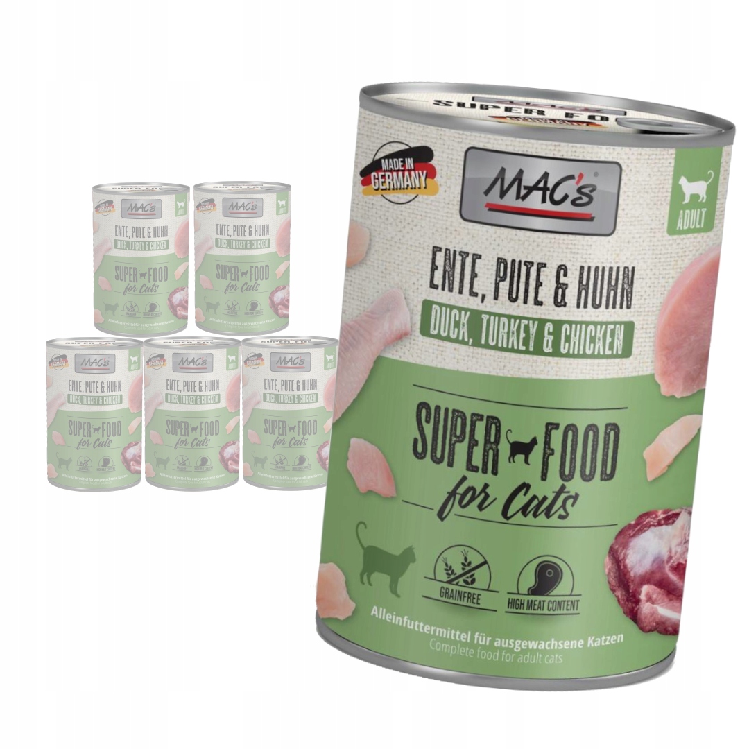 MAC's Cat Mokré Krmivo Pro Kočky Krůta 6x400g