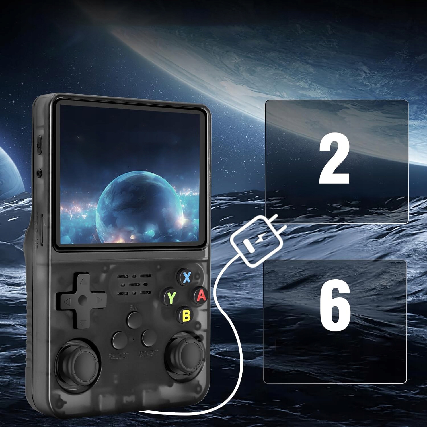 PRZENOŚNA KONSOLA DO GIER R36S RETRO 3,5-CALOWY EKRAN IPS R36S 32G+128G Model Konsola do gier