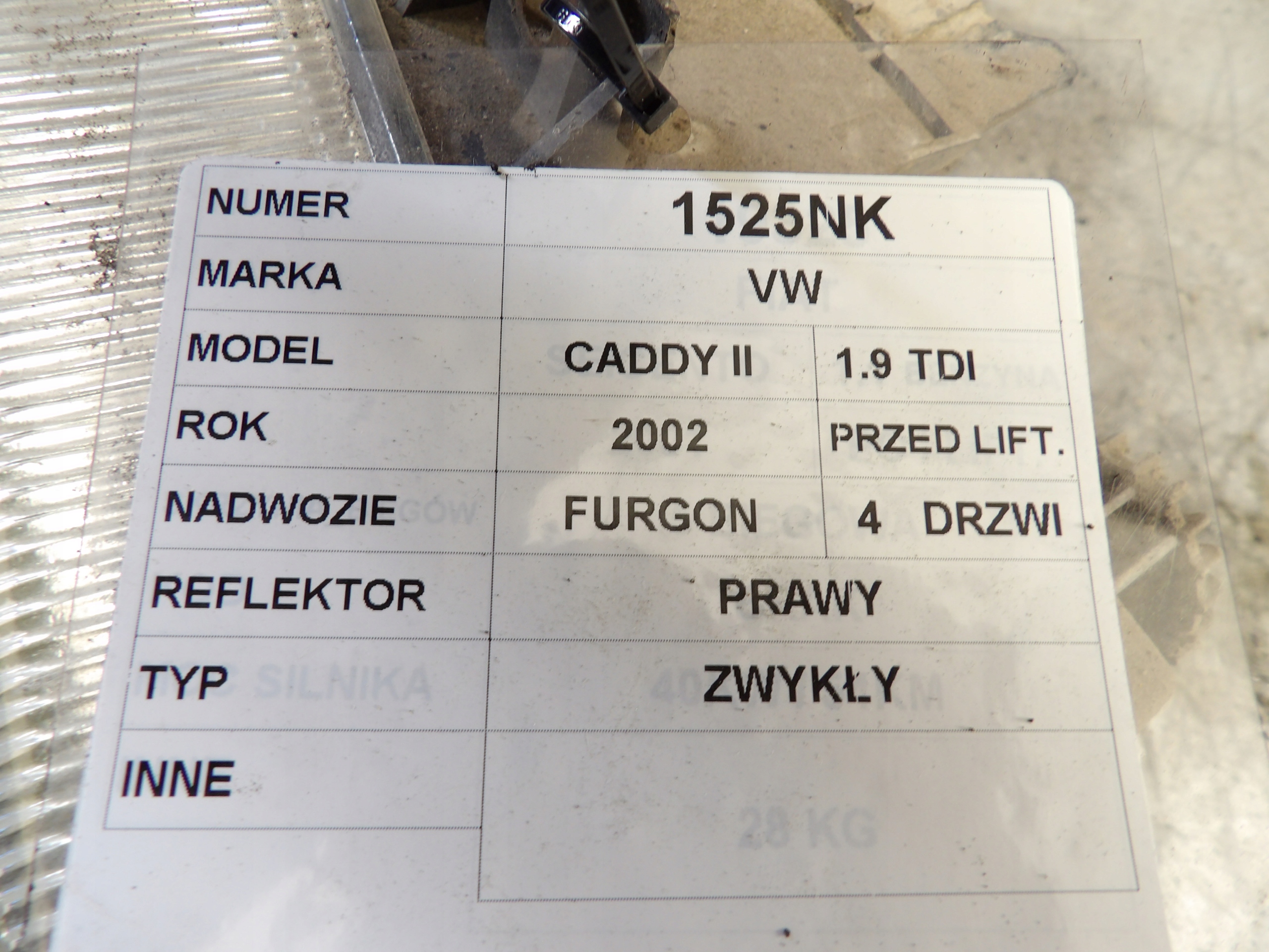 VW transporter T4 light front right