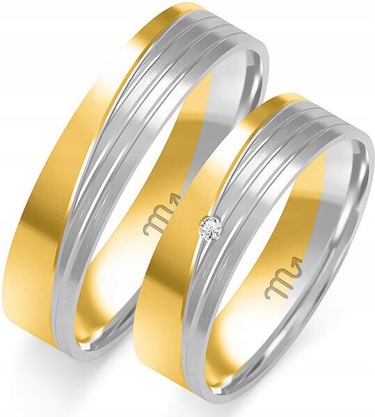 Snubní prsten s diamantem pro svatba 585 r8 9 10 Elegantní klasická gravírování
