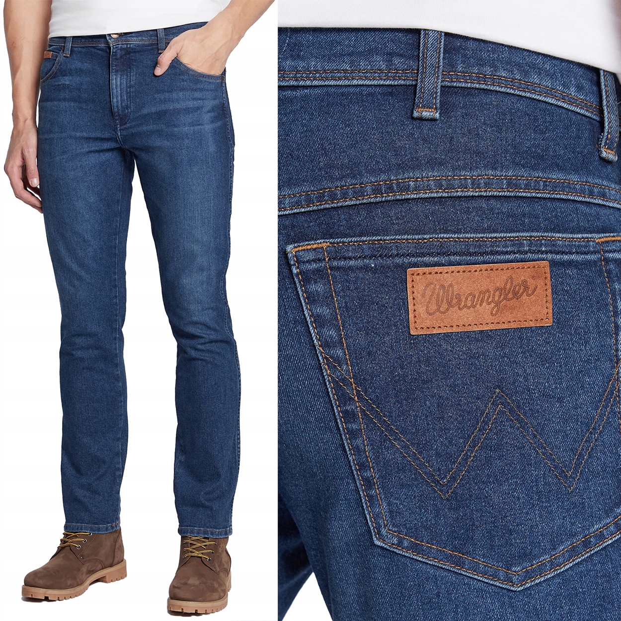 Wrangler Texas Slim Blue Nun lehce přiléhavé džínové kalhoty W44 L34