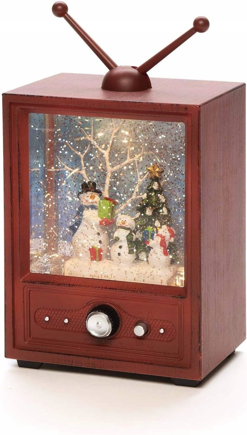 KONSTSMIDE LATARNIA ŚWIĄTECZNA KULA ŚNIEŻNA MUZYKA