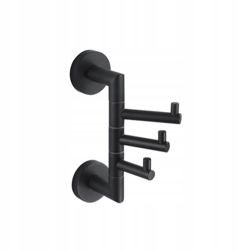 Věšák s pohyblivým ramenem na kolíčky Stella černý 07.330-B