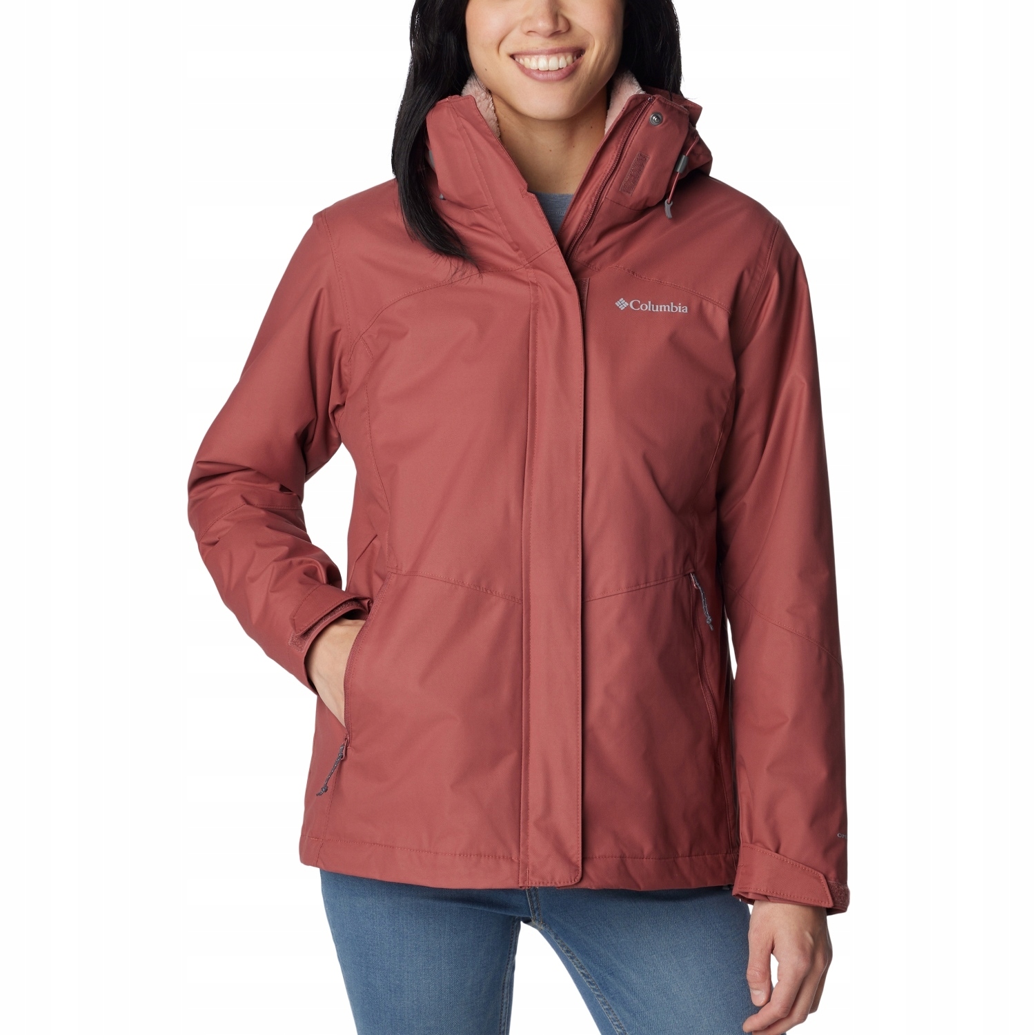Damska kurtka 3w1 z kapturem Columbia Bugaboo II I/C Fleece M