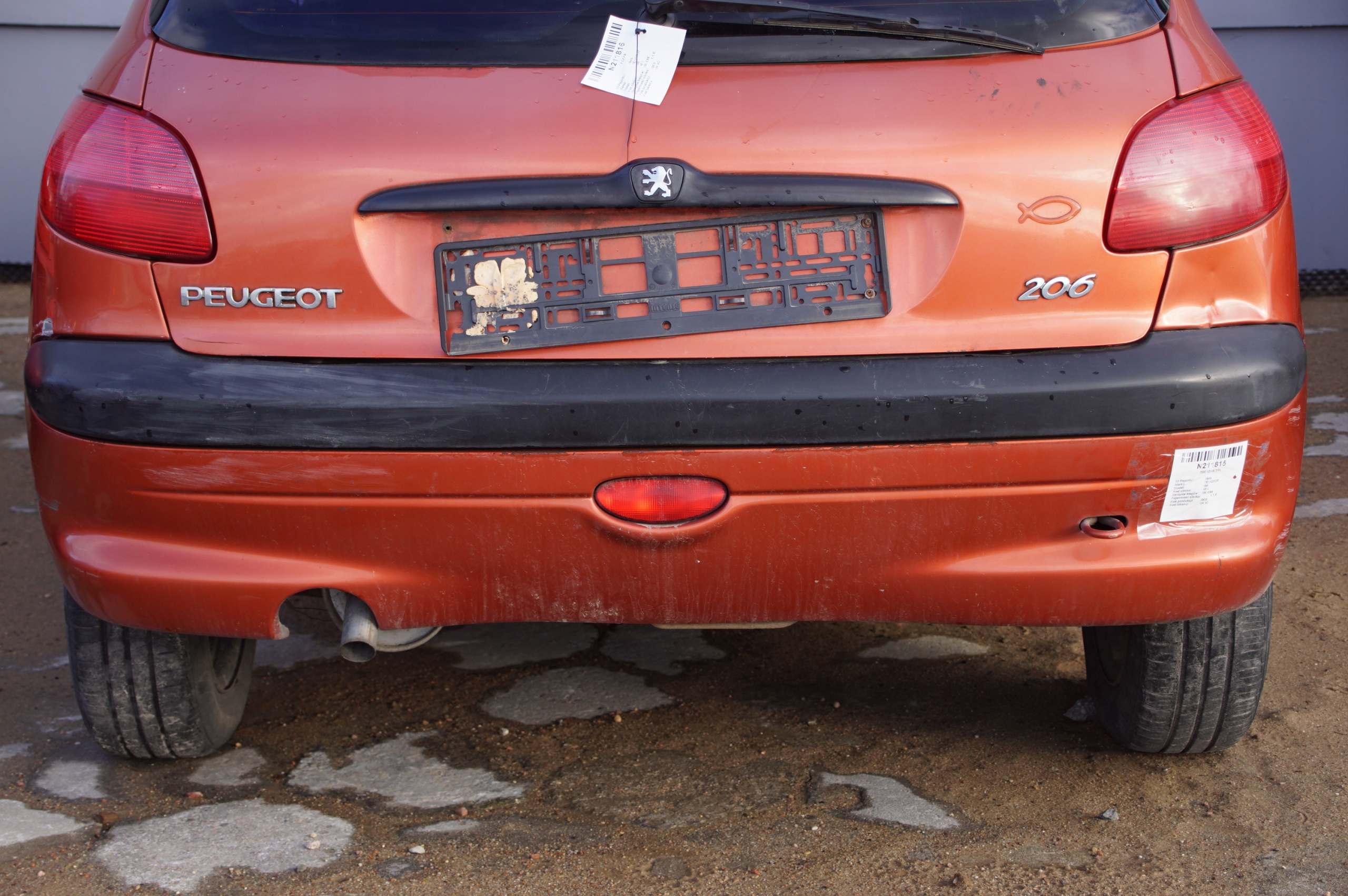 bumper rear part KHDC PEUGEOT 206