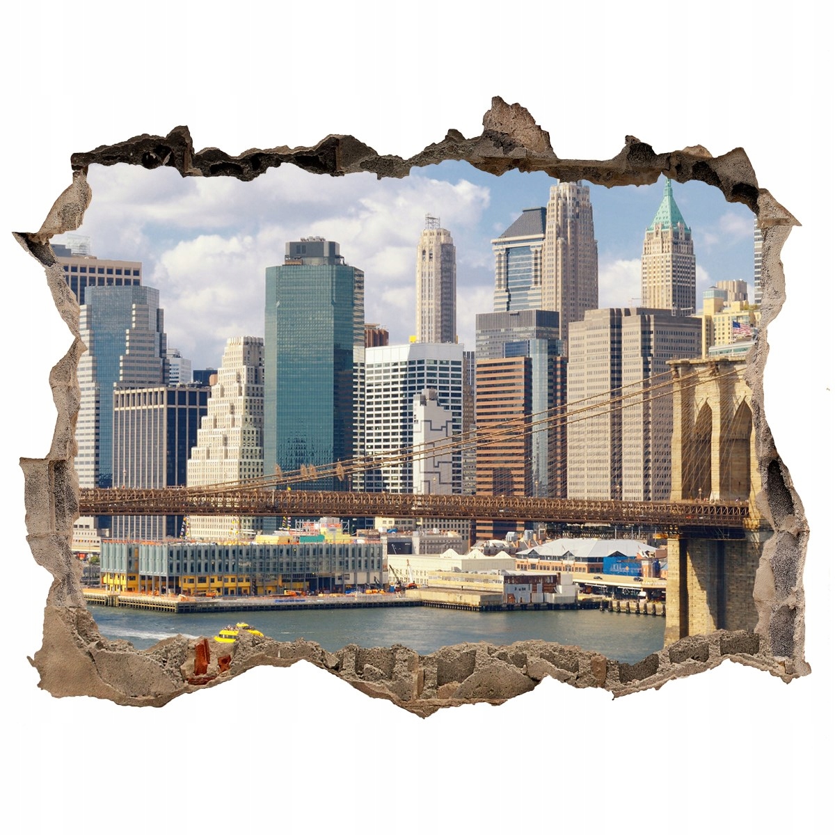 

Fototapeta dziura na ścianę 3d Manhattan Nowy Jork