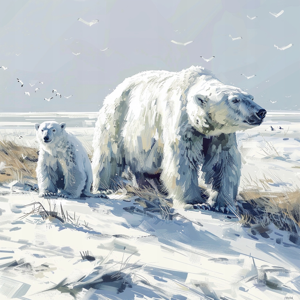 Obraz Na Plátně Canvas Polární Medvěd Bílý Medvídek Zima Pól 80x80