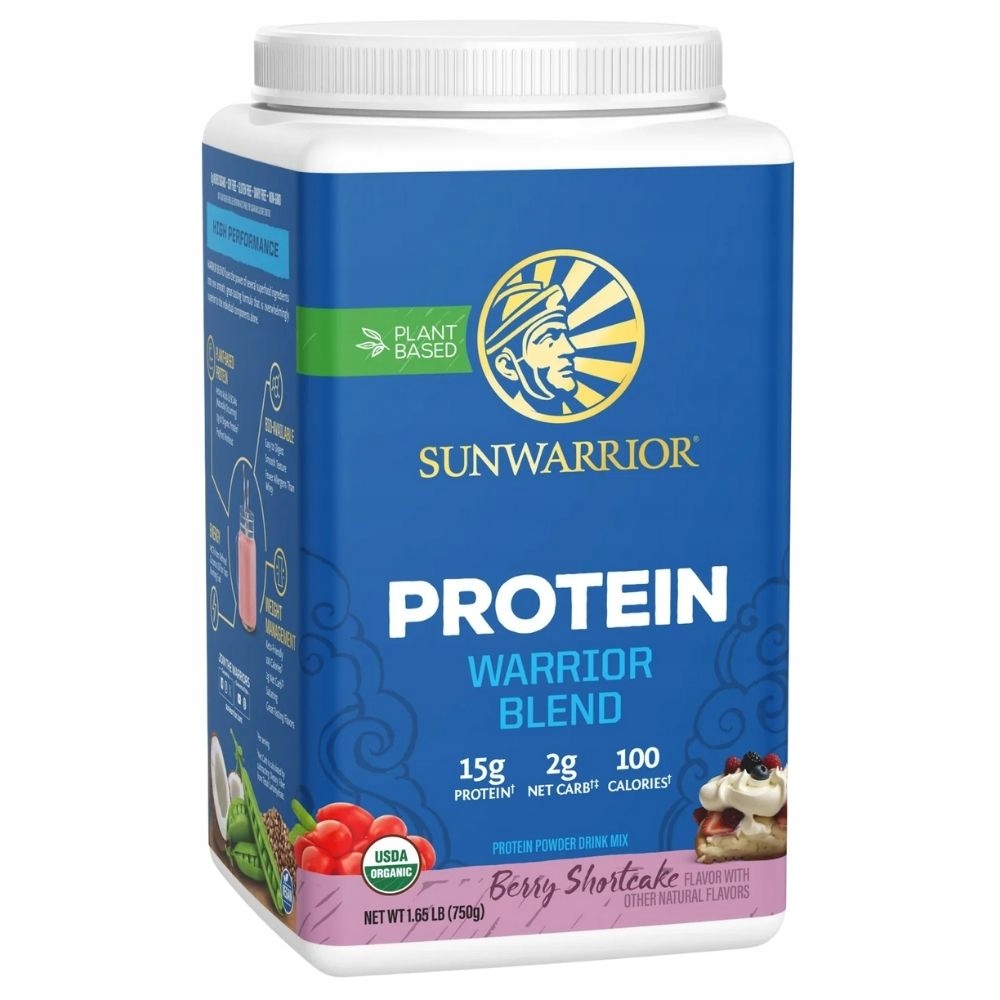 Sunwarrior Rostlinný Protein Blend – Lesní Plody, Veganský, Keto, Bcaa, 750 g