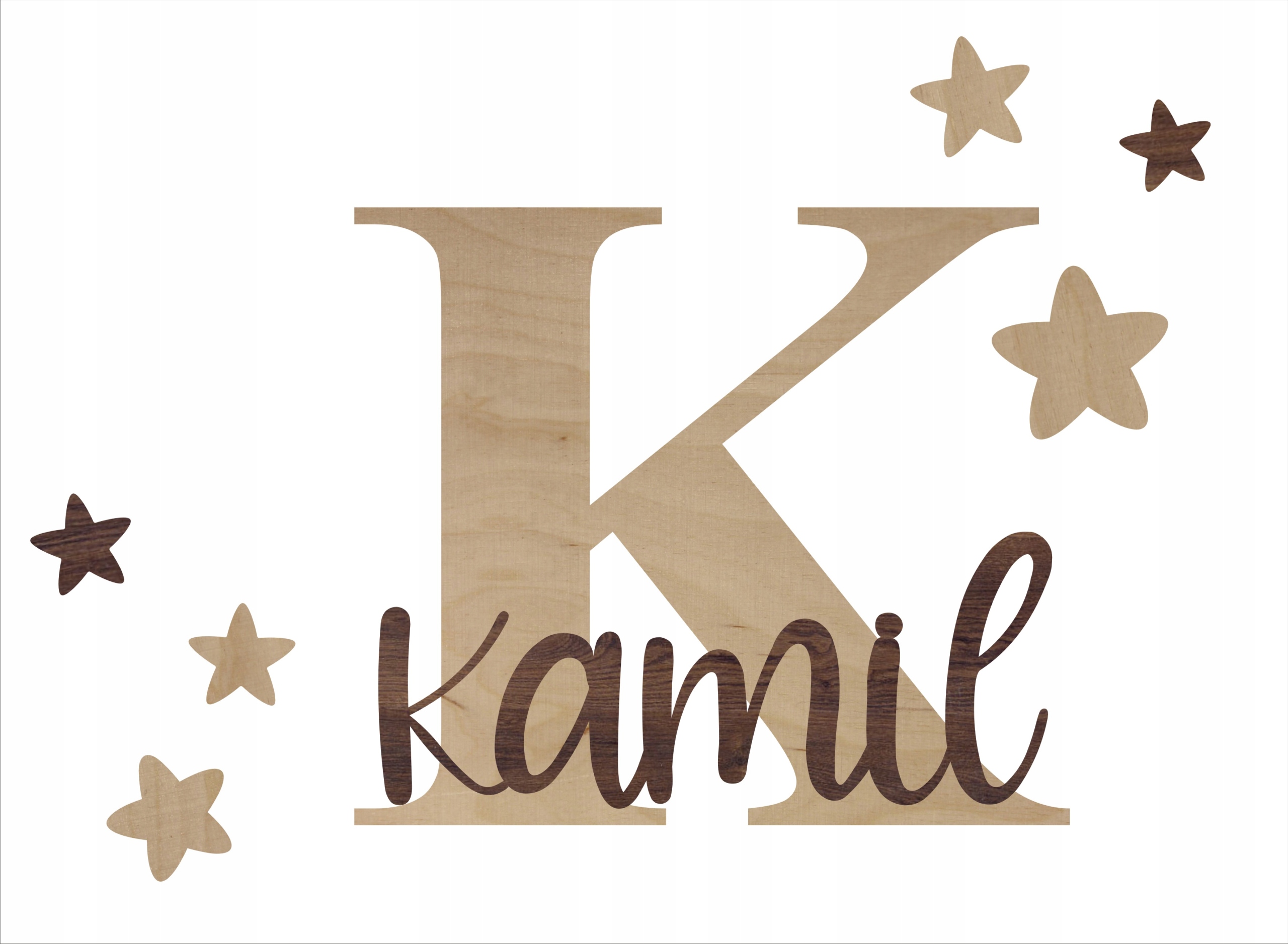 

Litery na ścianę 3D imię dziecka Literki drewniane