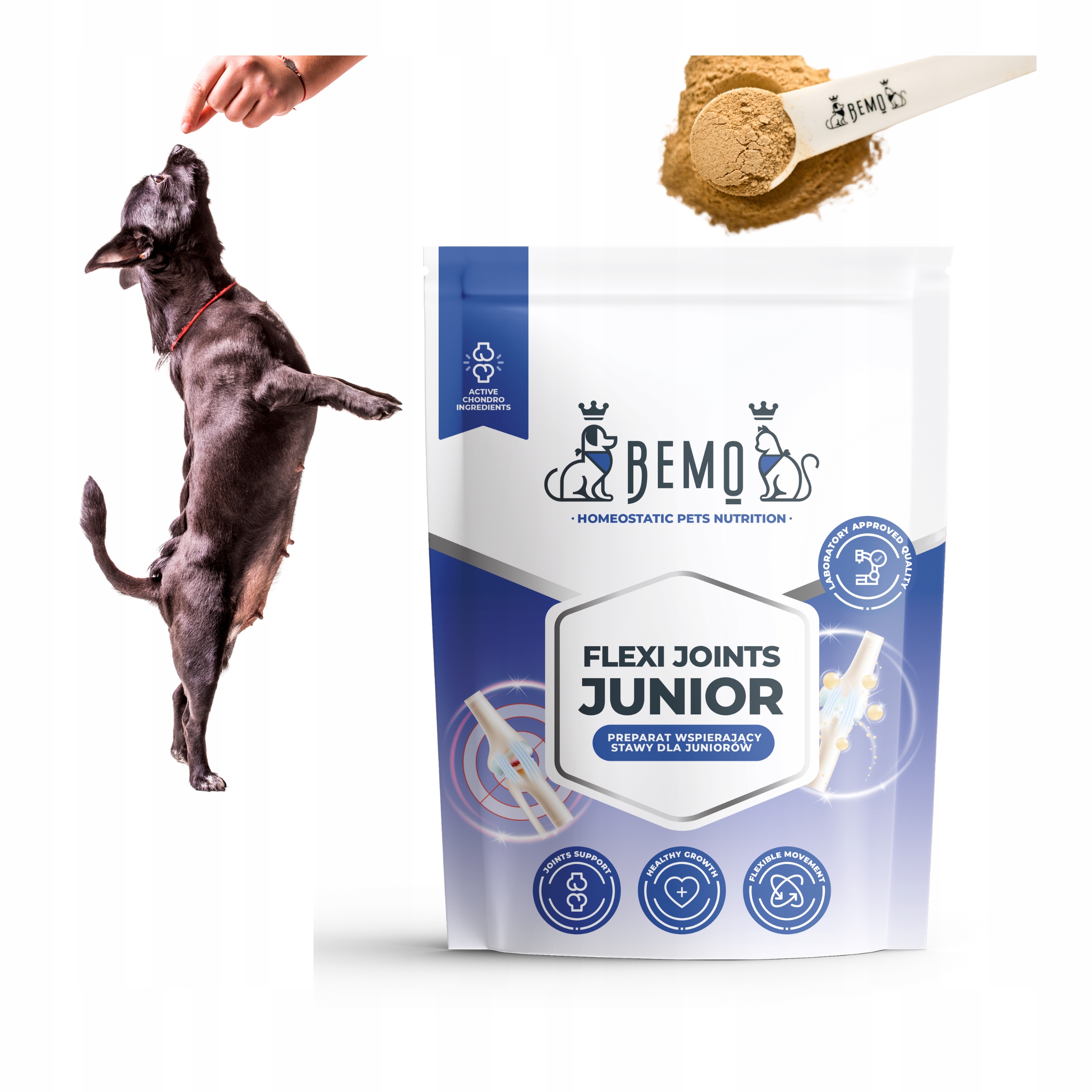 Levně Doplněk na klouby pro psa Bemo Flexi Joints Junior 500 g Kolagen mladého