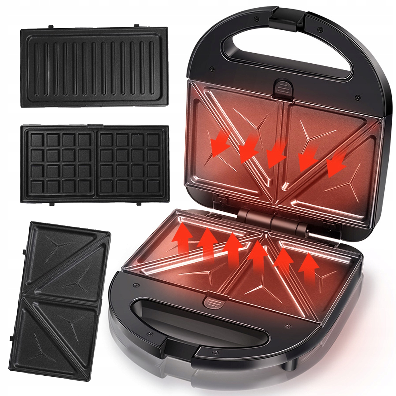 

3w1 Grill Opiekacz Gofrownica Kanapek Mięsa Gofrów