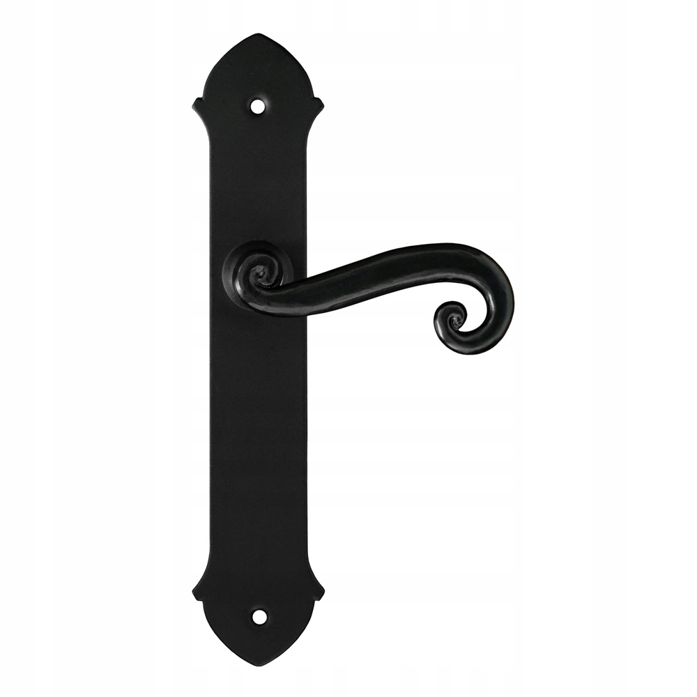 Dveřní klika Malta se štítkem bez otvoru Černá