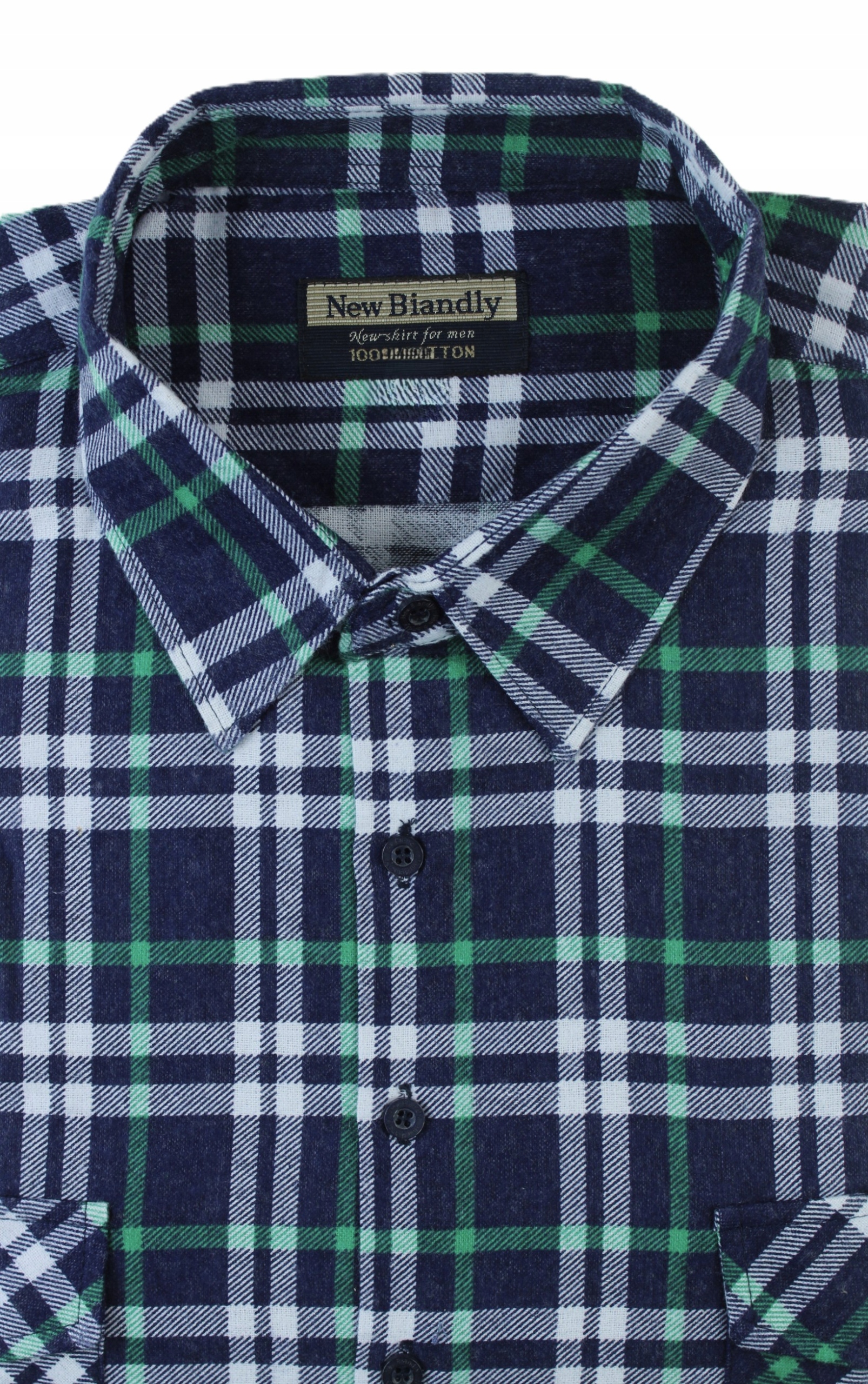 Duża Koszula Flanelowa Męska W Kratę Dwie Kieszenie Flanela 9XL F162