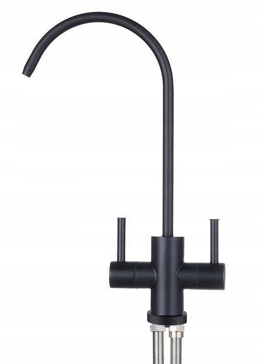 Wylewka Kranik Bateria do filtra czarna -osmoza Dual Black Mat