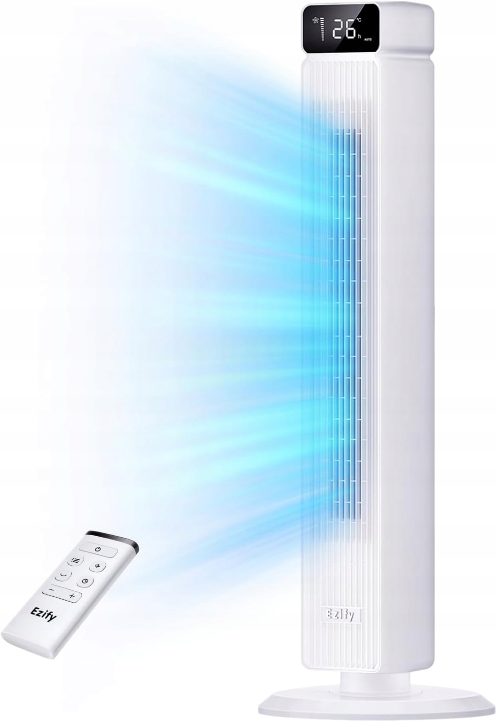 Stĺpový ventilátor Ezify 7,3 m/s 30 dB Veľmi tichý diaľkový ovládač Časovač