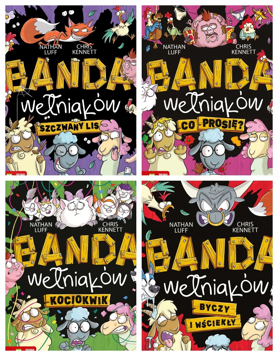 BANDA WEŁNIAKÓW 1-4 KOMPLET LUFF KENNETT KOCIOKWIK LIS BYCZY PROSIĘ