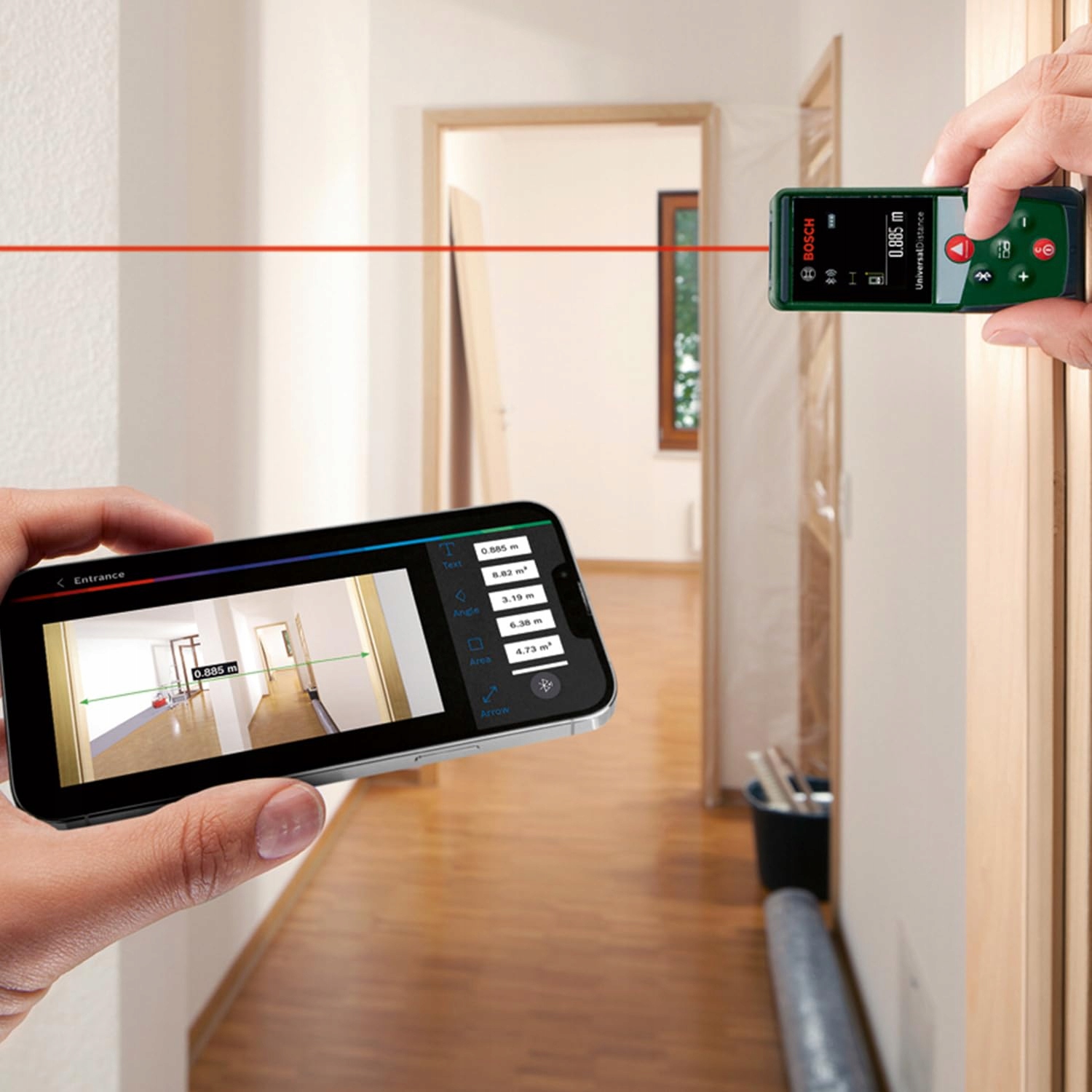 BOSCH Dalmierz Laserowy UniversalDistance 40C Bluetooth Pomiar Do 30m — miniatura 6