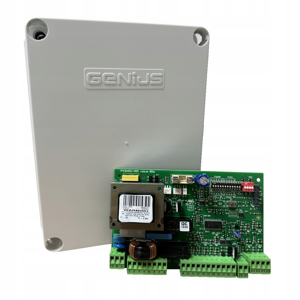 Centrála Brain JA592 pro pohon Genius G-bat pro křídlové brány Pouzdro