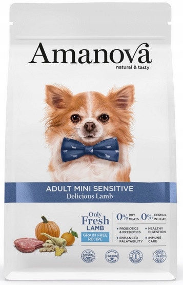 Levně Amanova Dog Adult Mini Sensitive Delicious Lamb jehněčí 7 kg
