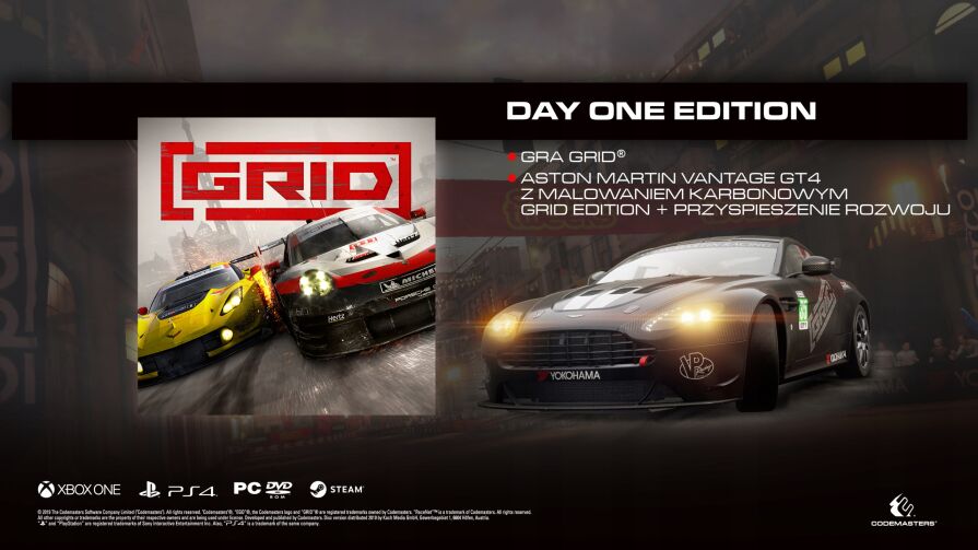 GRID Day One Edition PC PL Nowa Folia Rodzaj wydania Edycja GOTY