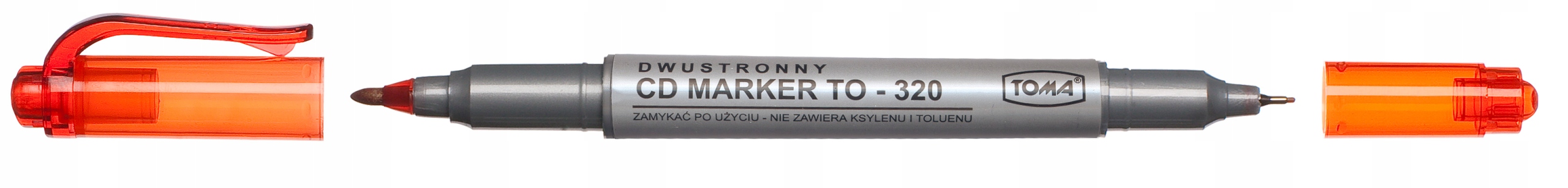 

Marker Pisak CD czerwony dwustronny Toma TO-320