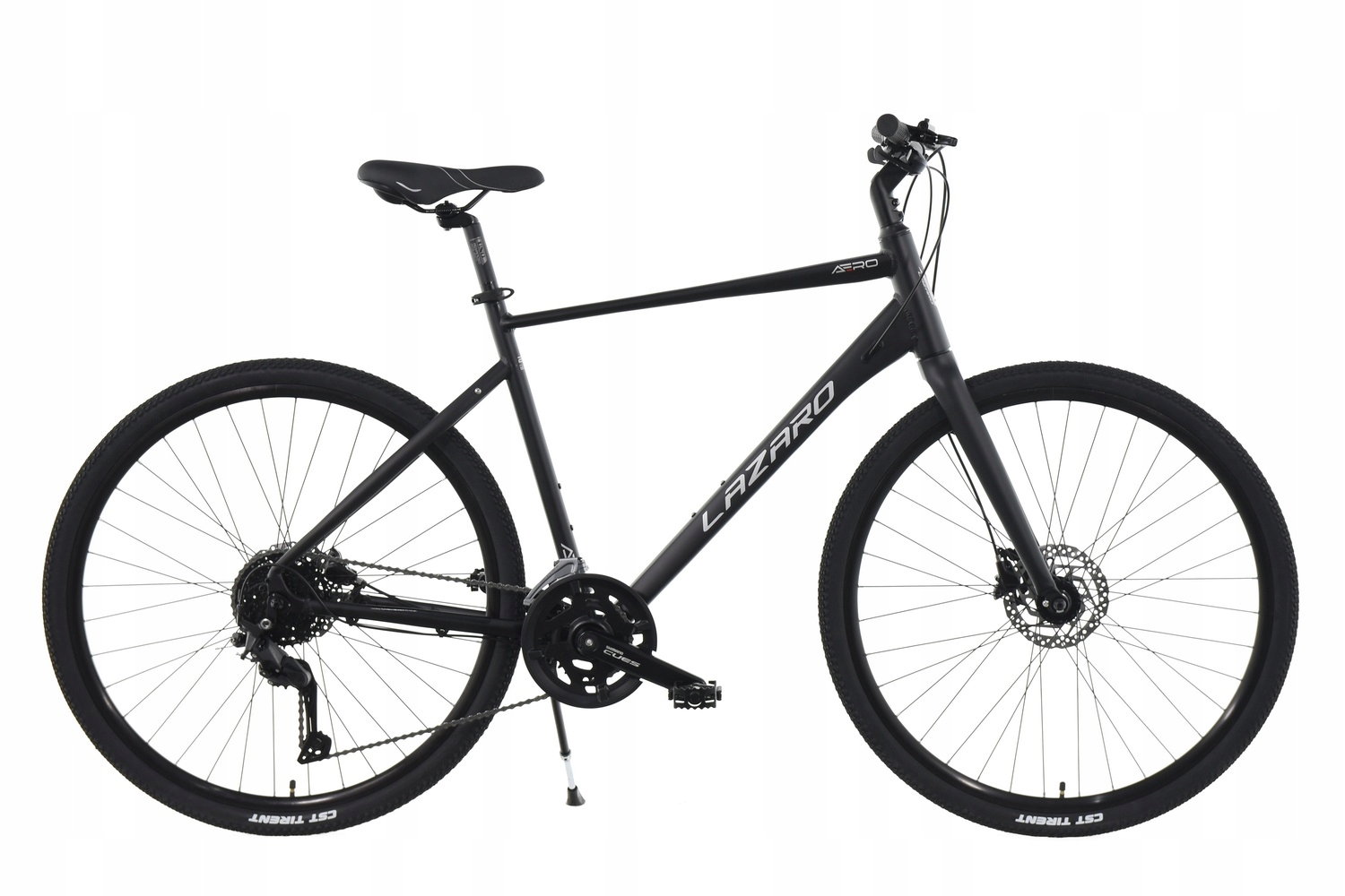 Rower Fitnes Gravel Lazaro Aero V3 28 Męski Flat Bar Hydraulika 19 Czarny