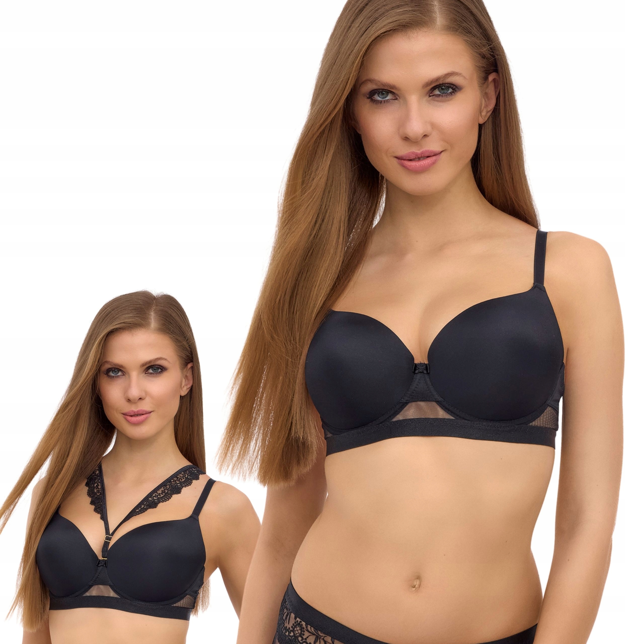 Lupo 2500 černá 75B Push-up podprsenka