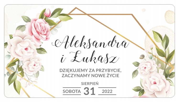 

Wesele naklejki na ciasto weselne etykiety 10szt