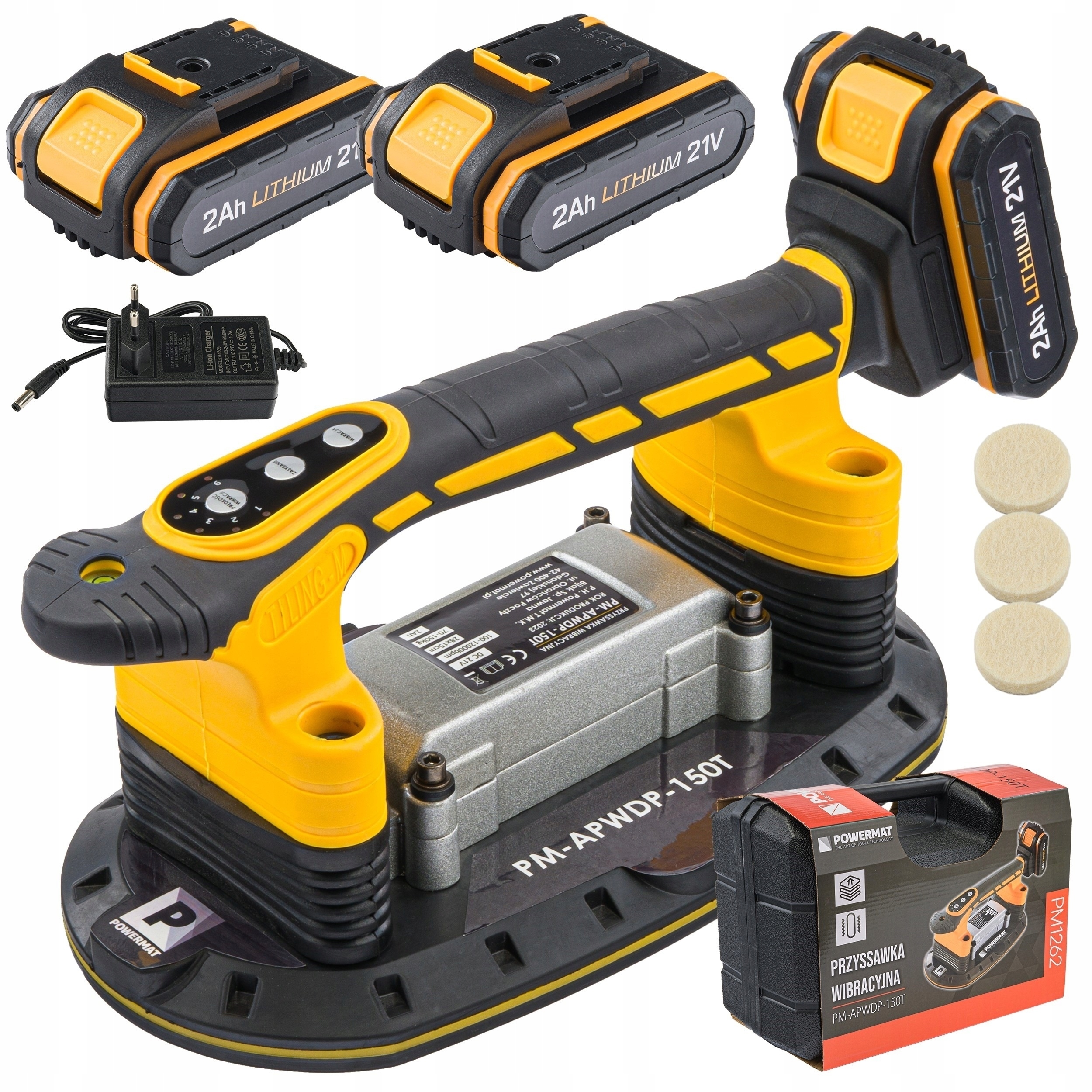 Přísavka Pro Pokládku Desek Vibrátor Pro Vyrovnávání 2xAKU 21V