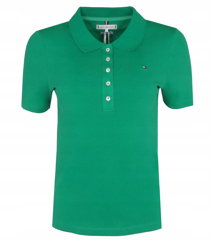 Tommy Hilfiger, dámské polo, Slim, zelené, S