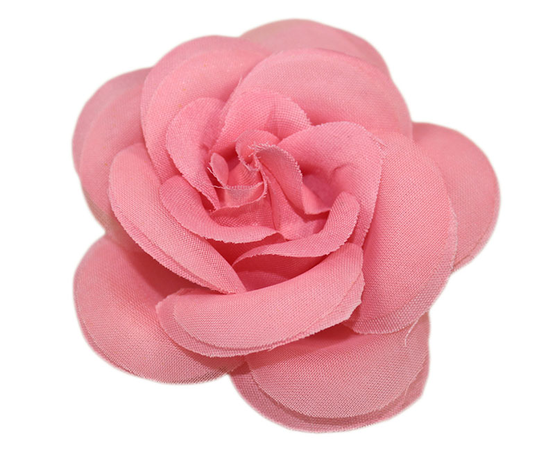 

-margut- Gumka broszka Kwiat Róża koralowy róż