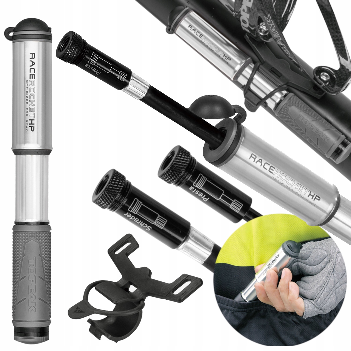 Pumpička Topeak Racerocket Hp stříbrná