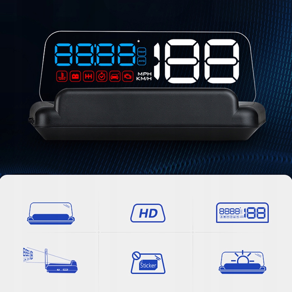 SAMOCHODOWY WYŚWIETLACZ PROJEKTOR LED LCD HUD OBD2 Marka Inny