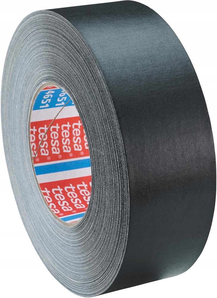 Textilní lepicí páska 4651-04 s plastem 19 mm x 50 m, černá Tesa