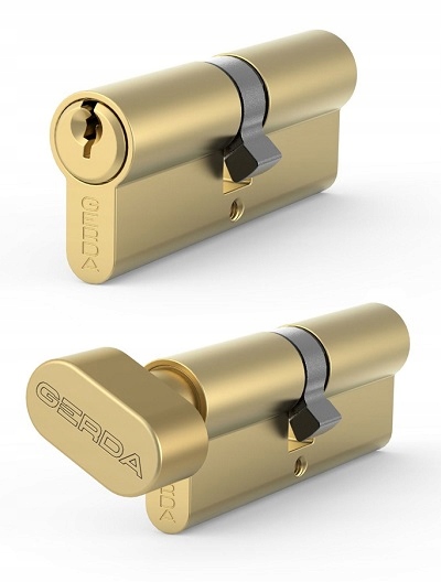 Sada 2 Vložek Do Dveří Pro 1 Mosazný Cylindrický Klíč Velikost 30/50