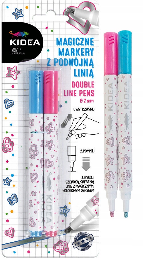 

Magiczny Marker Z Podwójną Linią 2SZT Kidea
