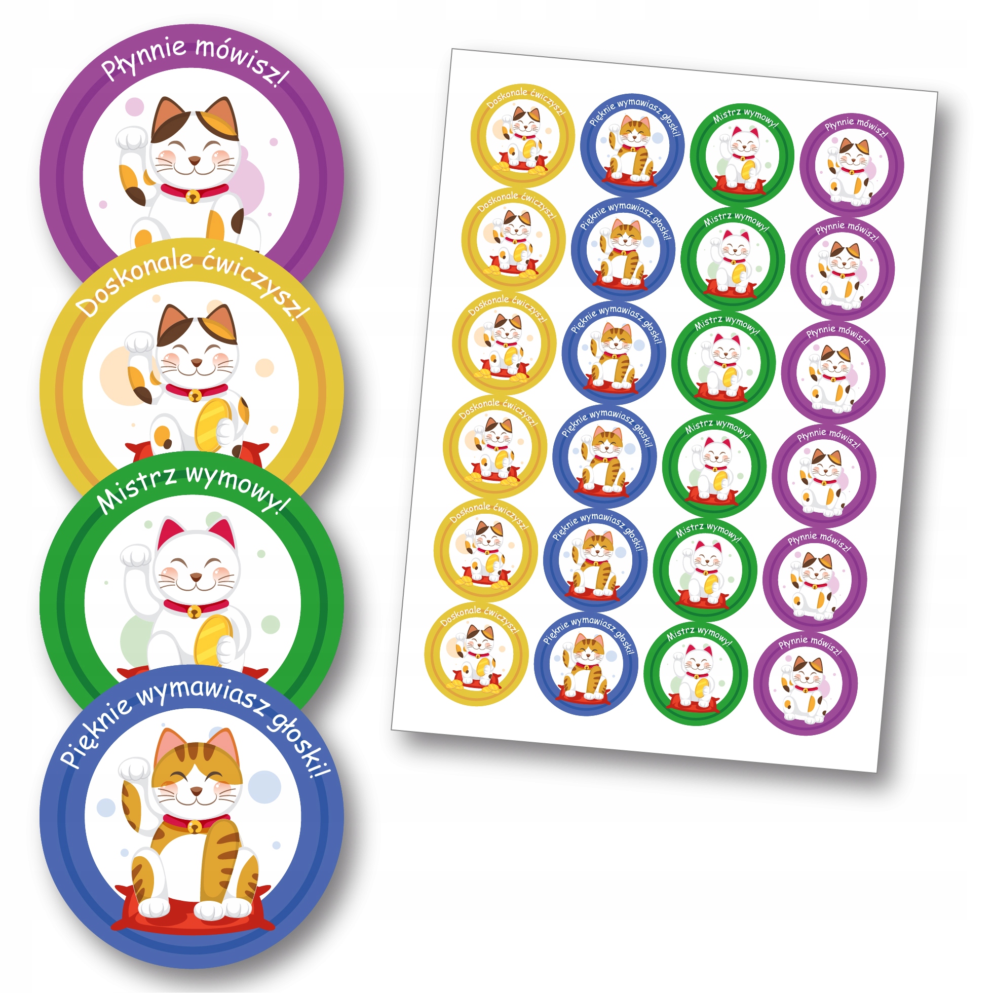 

Naklejki motywacyjne logopedyczne X48 szt. wz. 3