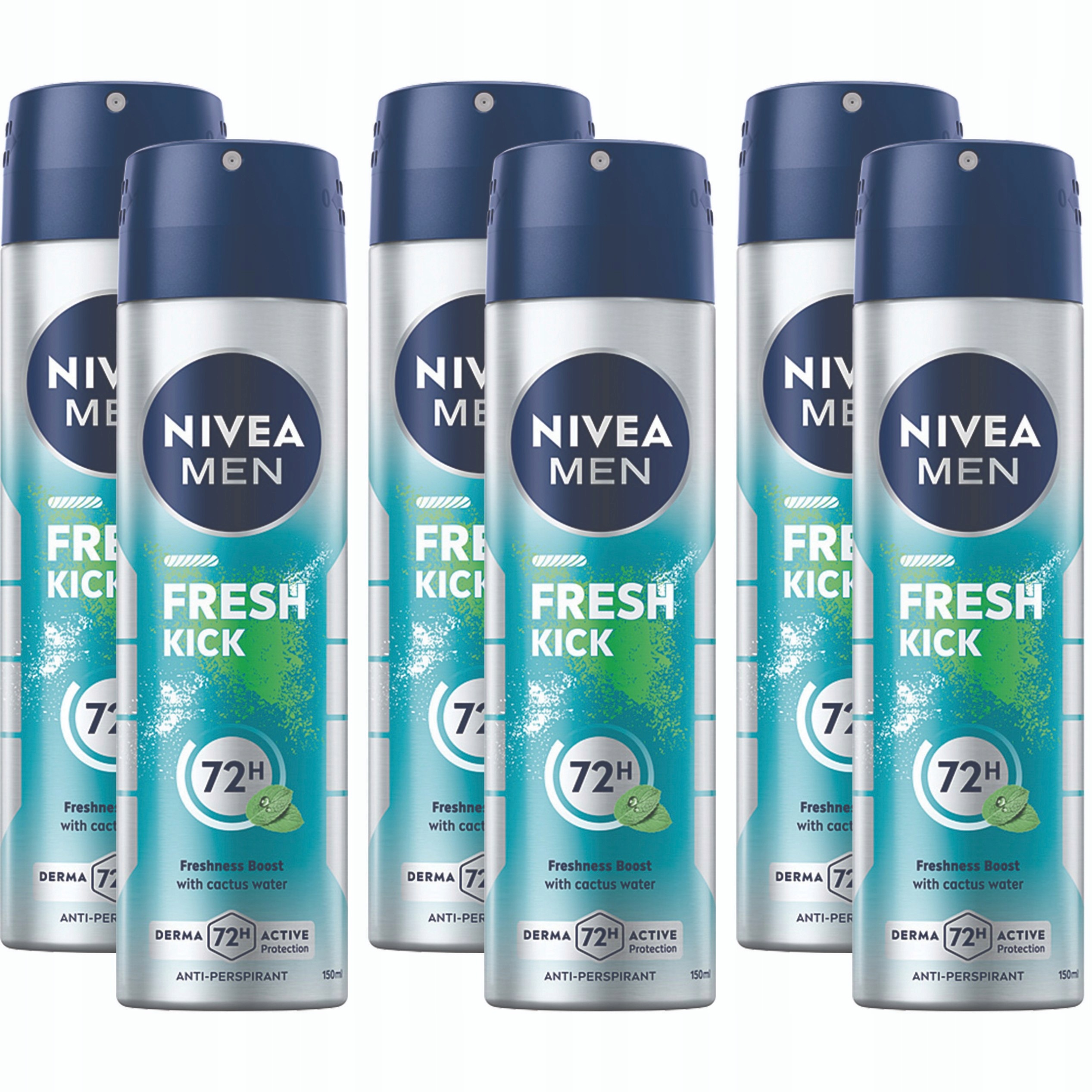 6 x Nivea Men Fresh Kick Antiperspriant Pro Muže 150 ML