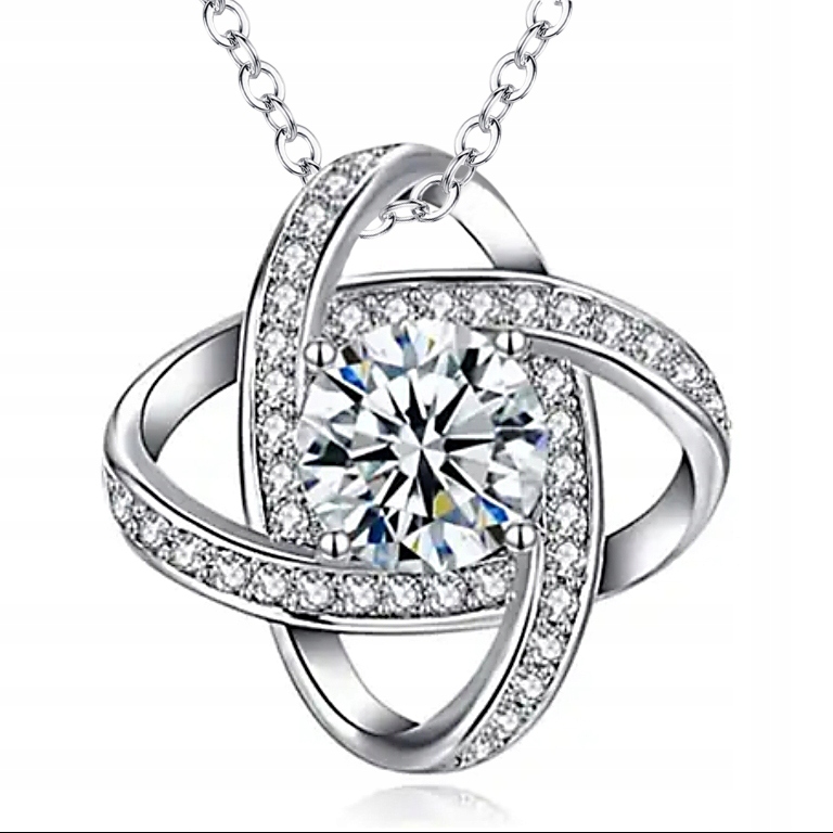 Dámský stříbrný náhrdelník řetízek s přívěskem stříbro o ryzosti 925, rhodiovaný