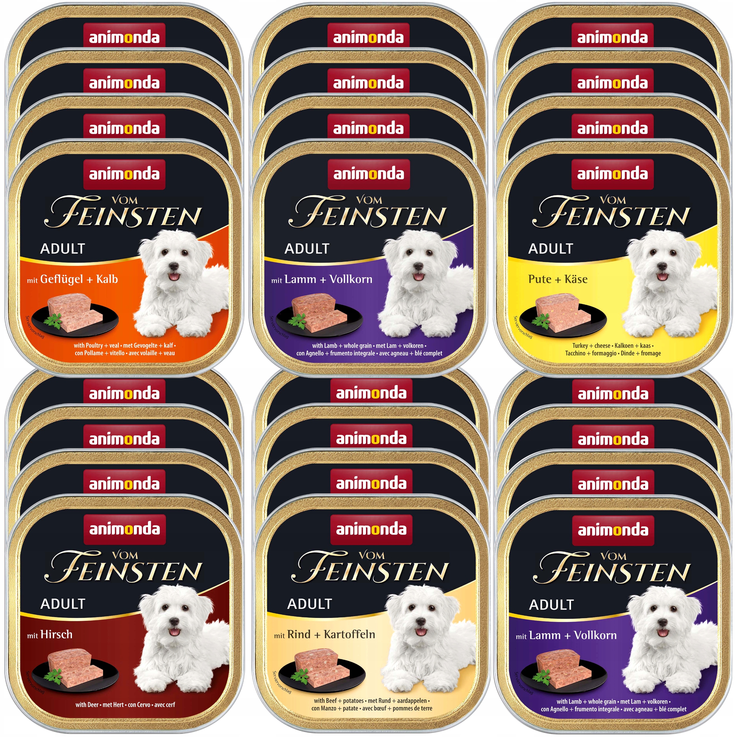 Animonda Vom Feinsten Adult karma dla psa MIX Smaków 24x150g