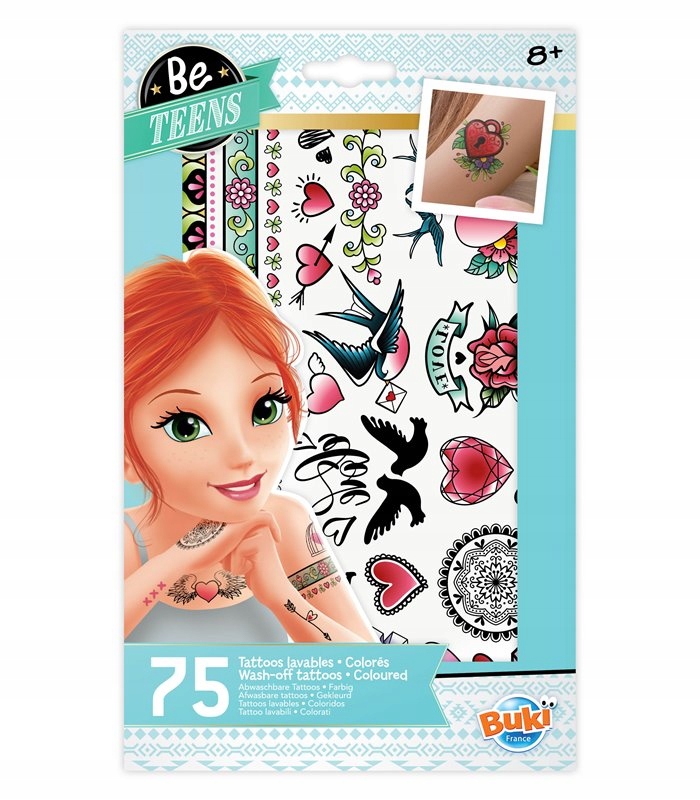 

Buki Zmywalne tatuaże dla dziewczynek 75 szt.